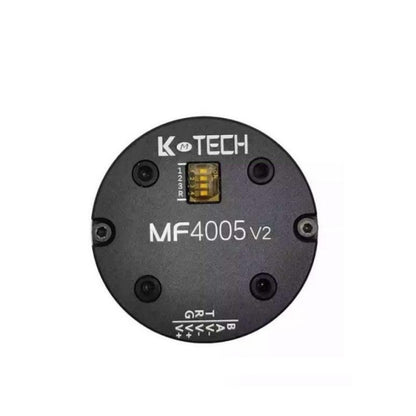 LKMTECH MF4005-V2 12V motor front face with DF40 connector, RS485/CAN pin markings