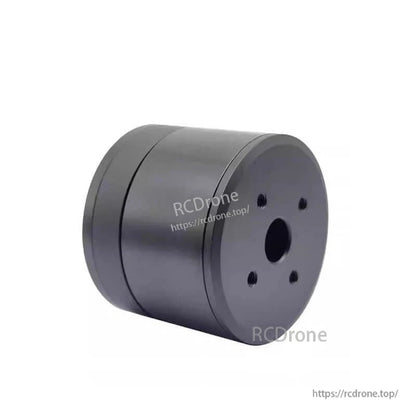 MF4015 V2 motor side view showing rear plate, center bore, and mounting hole pattern