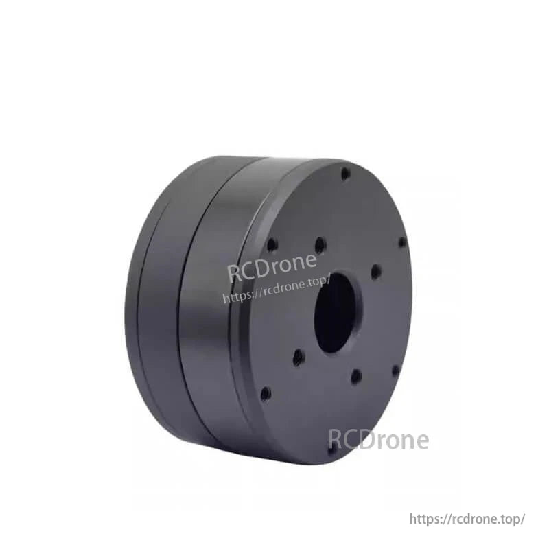 Opposite side view with central shaft/bore opening and circular mounting hole pattern on faceplate