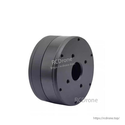 Opposite side view with central shaft/bore opening and circular mounting hole pattern on faceplate