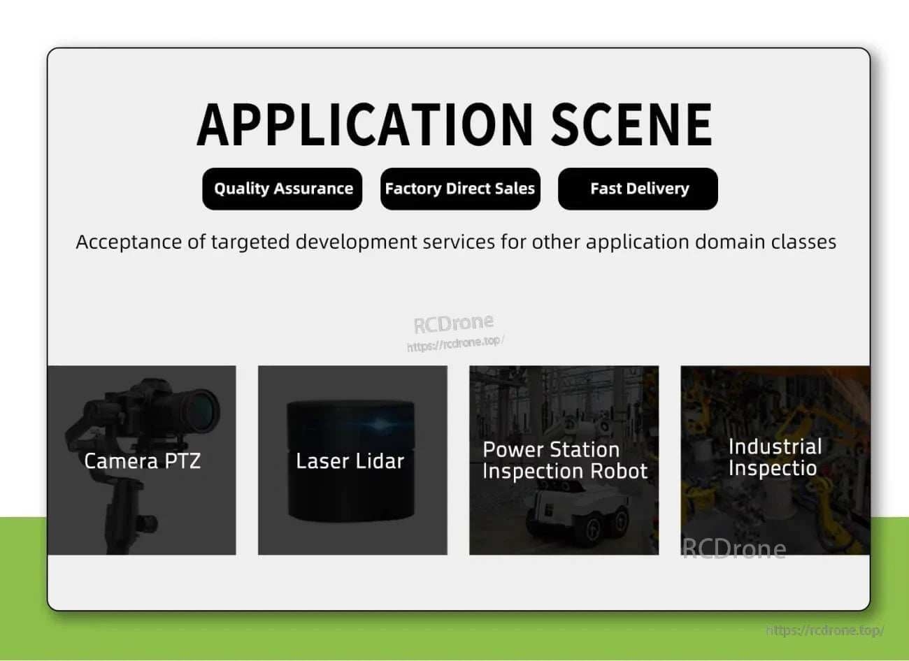 MF5005 V2 application examples for robotics and motion control, including camera PTZ, LiDAR, and inspection robots