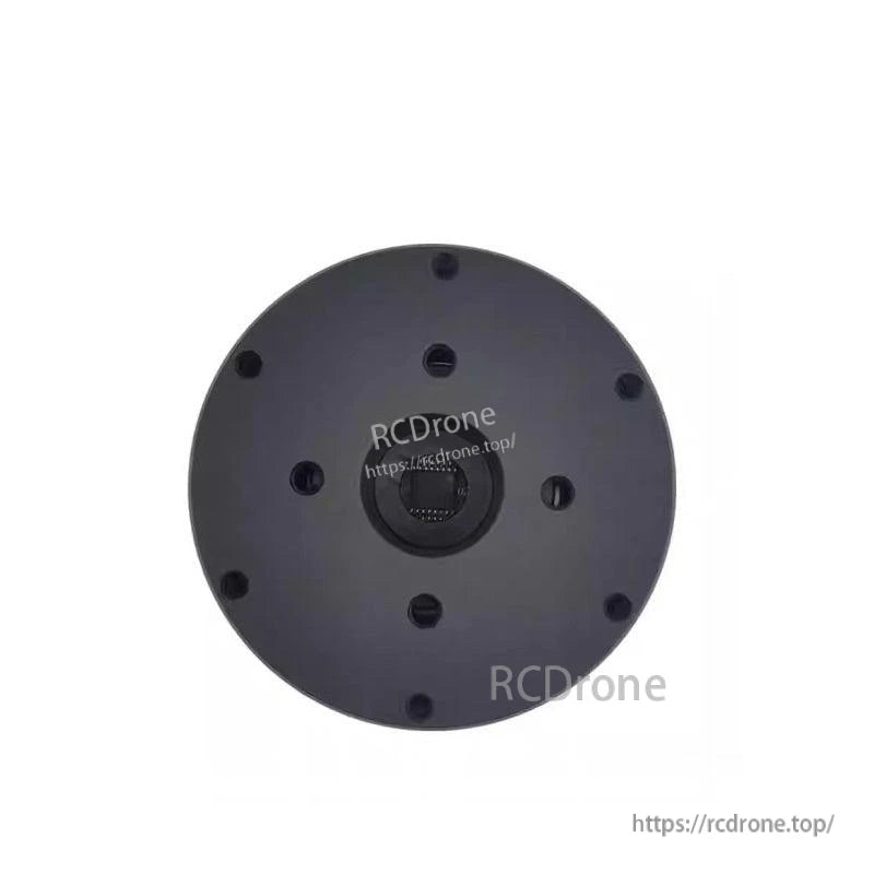 Rear view of MF5010-V2 motor showing output shaft center and circular mounting screw holes