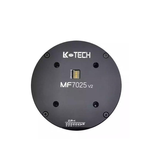 LKMTECH MF7025 V2 24V motor front face with MF7025 v2 label and DIP switch window