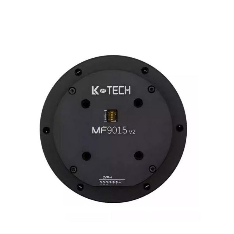 LKMTECH MF9015-V2 24V integrated servo motor front face with model marking and small connector window