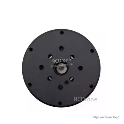 Rear mounting face of MF9015-V2 motor with central shaft opening and multiple bolt holes
