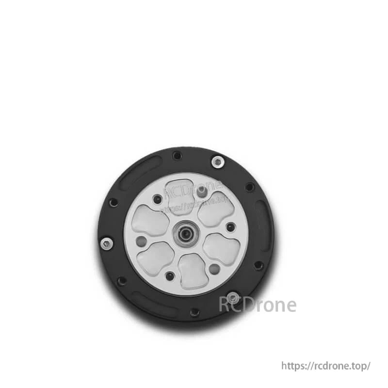 Planetary gearbox output face with center shaft bore and mounting holes on MG4010E series motor