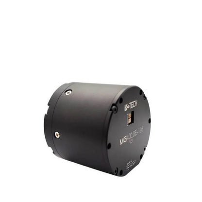 24V planetary gear motor MG4010E-i36-V3, angled side view showing cylindrical housing and end cap