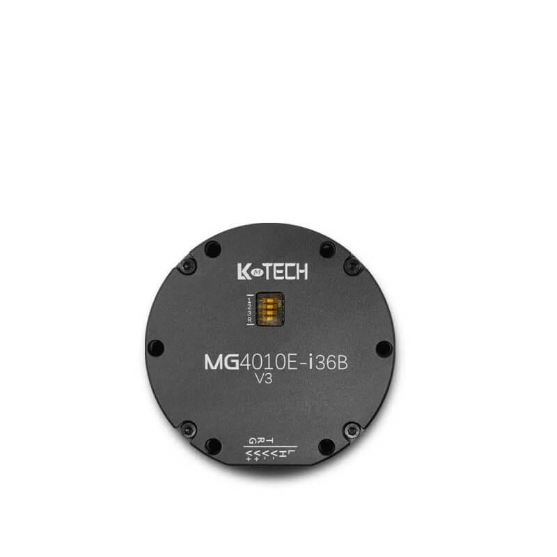LKMTECH MG4010E-i36B-V3 24V planetary gear motor end cap with model label and DIP switch window
