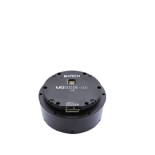 LKMTECH MG5010E-i10-V3 24V 160W motor with 1:10 planetary gear reducer, top view with ID marking