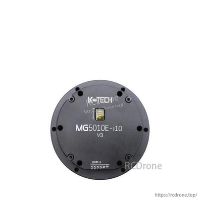 Top plate close-up with LKMTECH MG5010E-i10 V3 marking and small connector opening