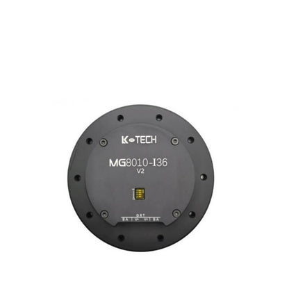 LKMTECH MG8010-i36-V2 brushless motor with 1:36 planetary reducer, top label view and communication port