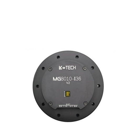 LKMTECH MG8010-i36-V2 brushless motor with 1:36 planetary reducer, top label view and communication port