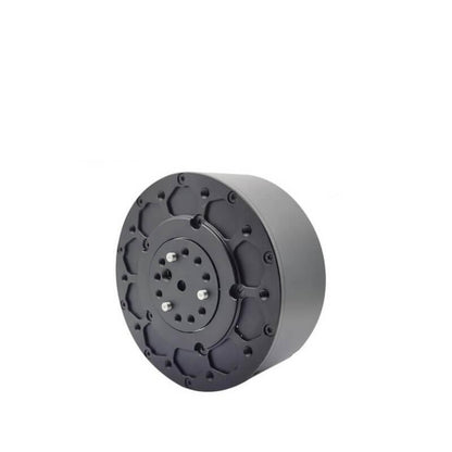 Rear mounting face of MG8010-i36-V2 planetary gear motor showing bolt pattern and center hub plate
