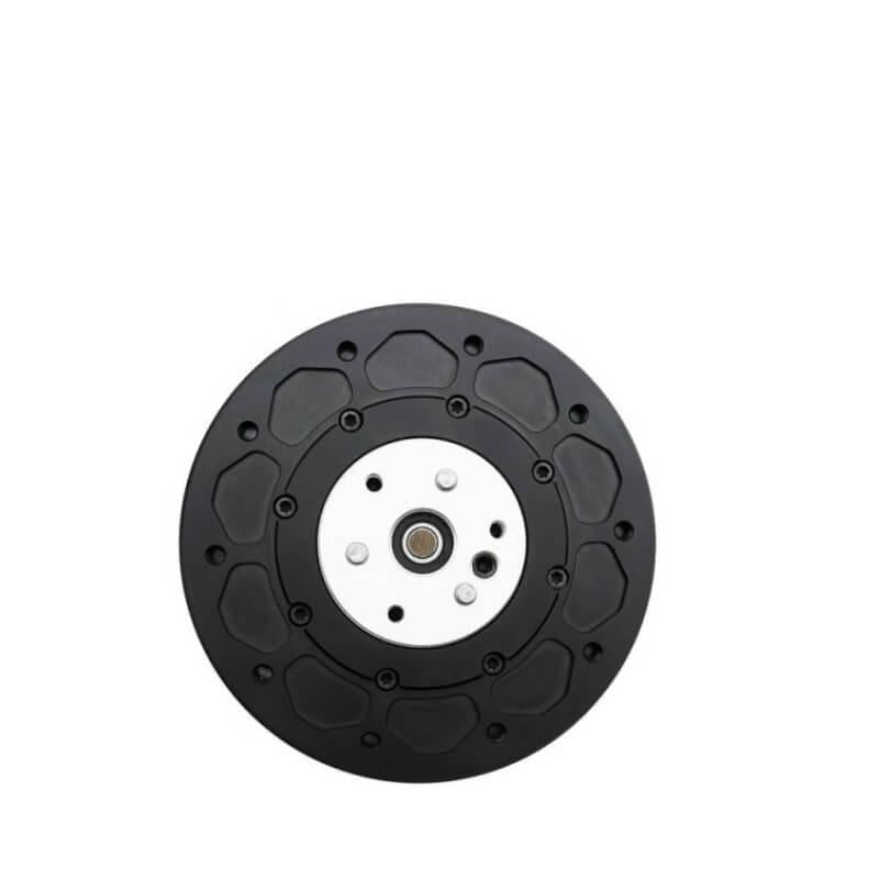 Front output face of MG8016E-i6-V2 planetary reducer motor with center shaft and mounting holes