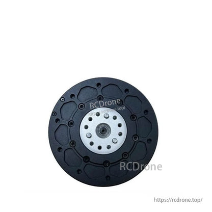 Rear mounting face with central output shaft and bolt hole pattern on gearbox/motor assembly