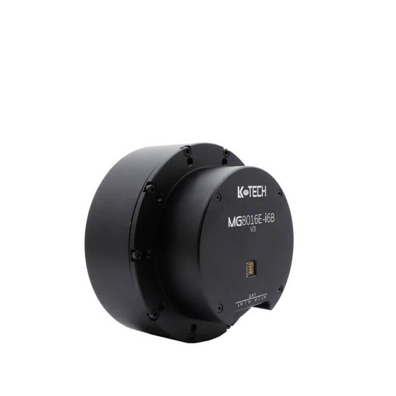 LKMTECH MG8016E-i6B-V3 48V 670W motor with PG5506 1:6 gearbox, angled housing view