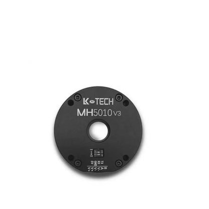 LKMTECH MH5010-V3 motor front face with center bore and RS485/CAN pin labels
