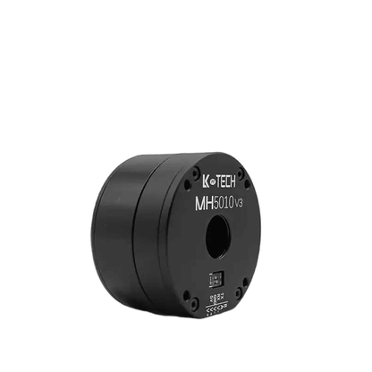 Angled view of MH5010 V3 motor housing showing thickness and front cover screws
