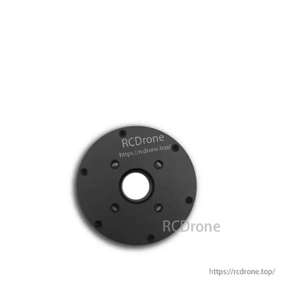 Rear mounting plate view with center bore and multiple screw holes for attachment