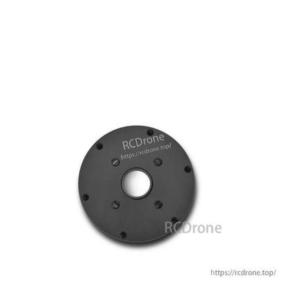 Rear face of servo motor with center bore and mounting screw holes pattern