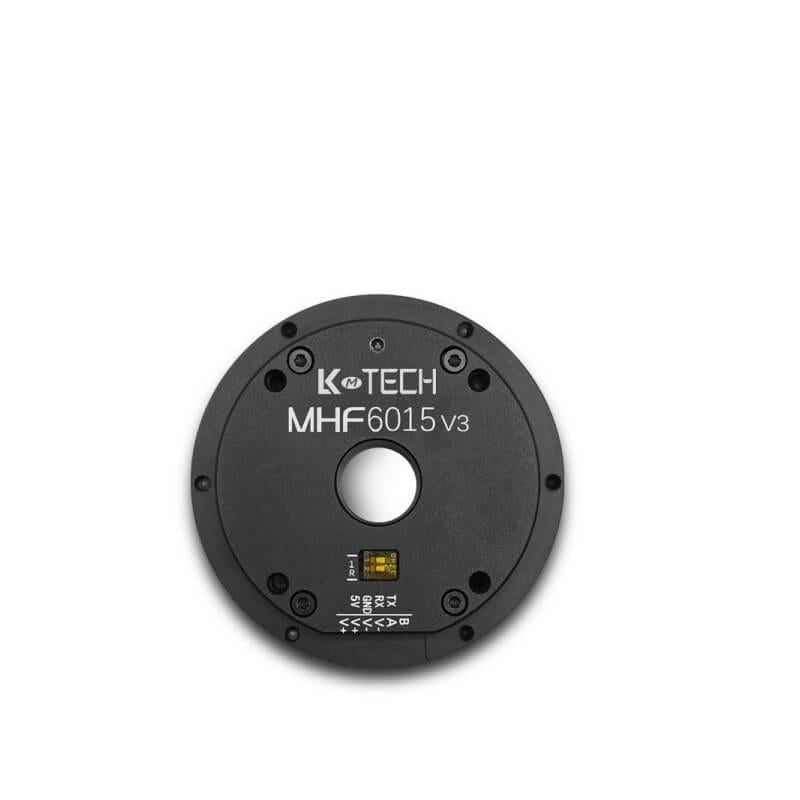LKMTECH MHF6015-V3 24V motor top view with encoder port and mounting holes