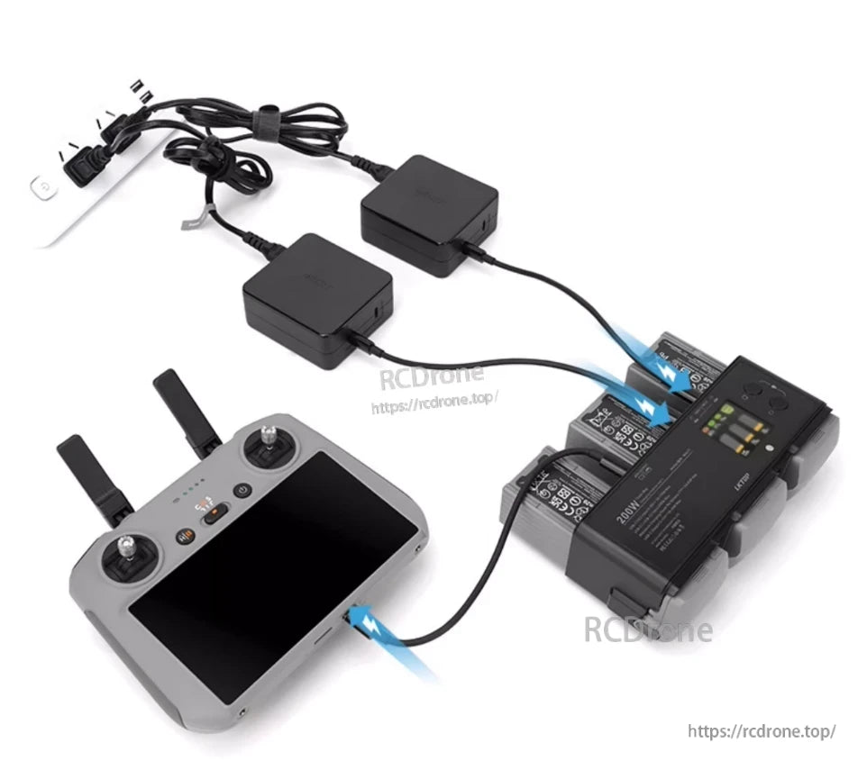 LKTOP 200W hub for DJI batteries offers fast charging, storage, gathering modes, and an LED display.