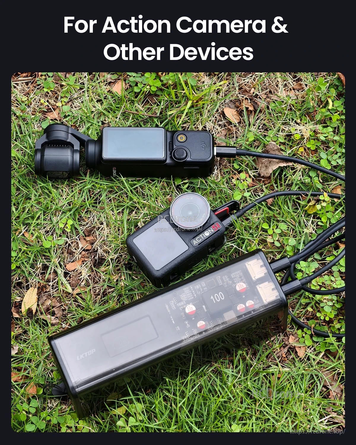 LKTOP POWER K1S 27000mAh Power Bank, 97.2Wh, 100W AC, USB-C 140W, USB-A, LED, LCD Screen – Drone Charging Hub Ready