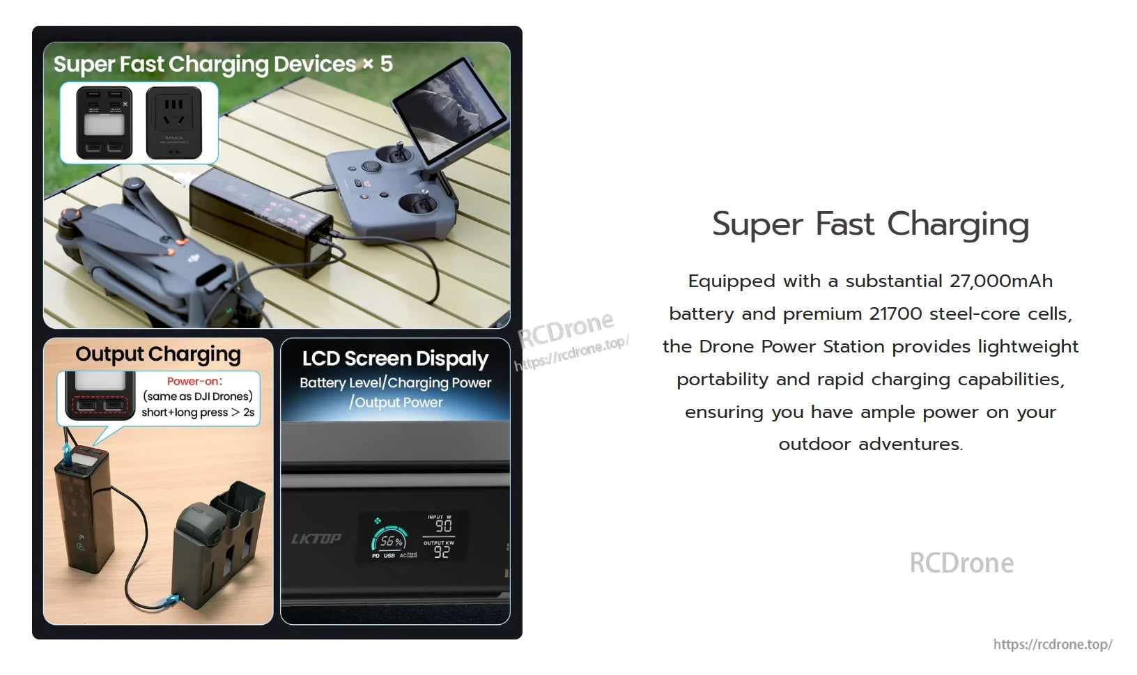 The LKTOP K1S Power Hub offers fast, high-capacity charging for five devices, ideal for drone users and travelers needing reliable portable power.