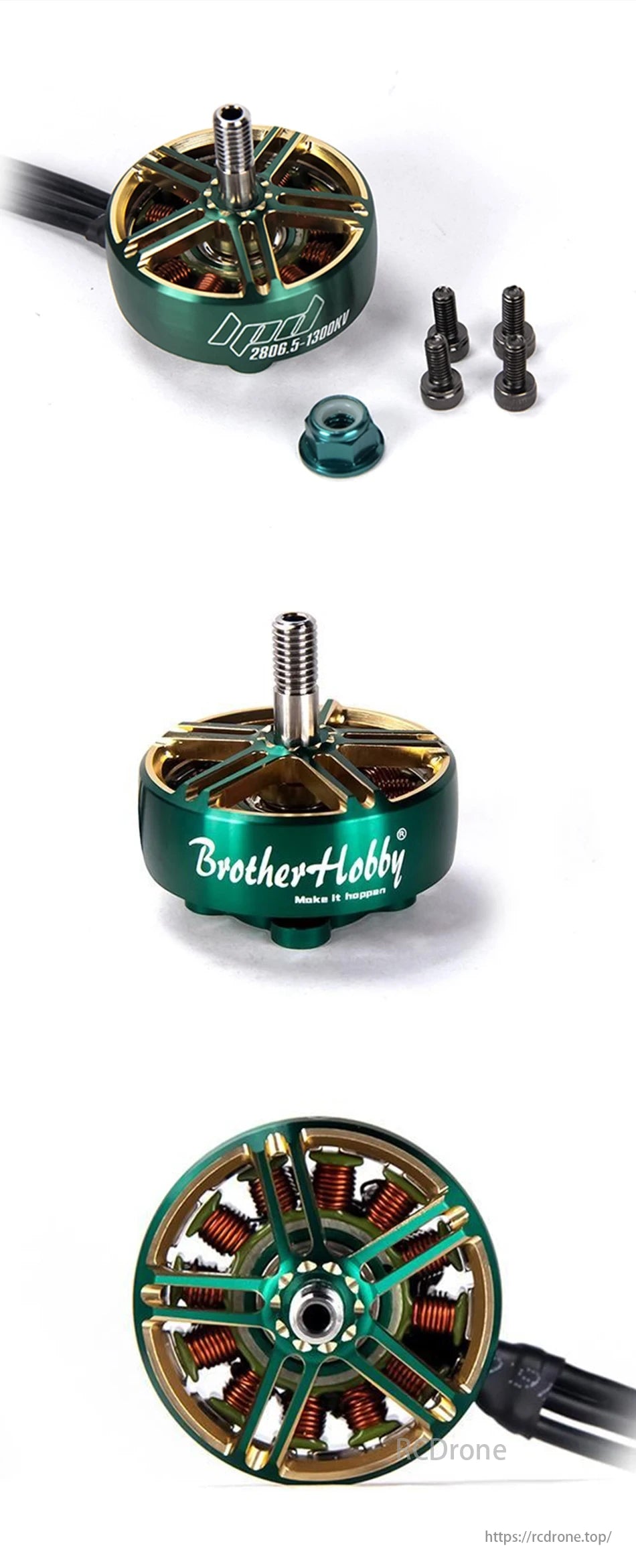 LPD 2806.5 Brushless Motor, A high-performance brushless motor with 1300KV/1700KV options, suitable for 4-6S power systems, featuring aerospace-grade aluminum and titanium alloy construction.