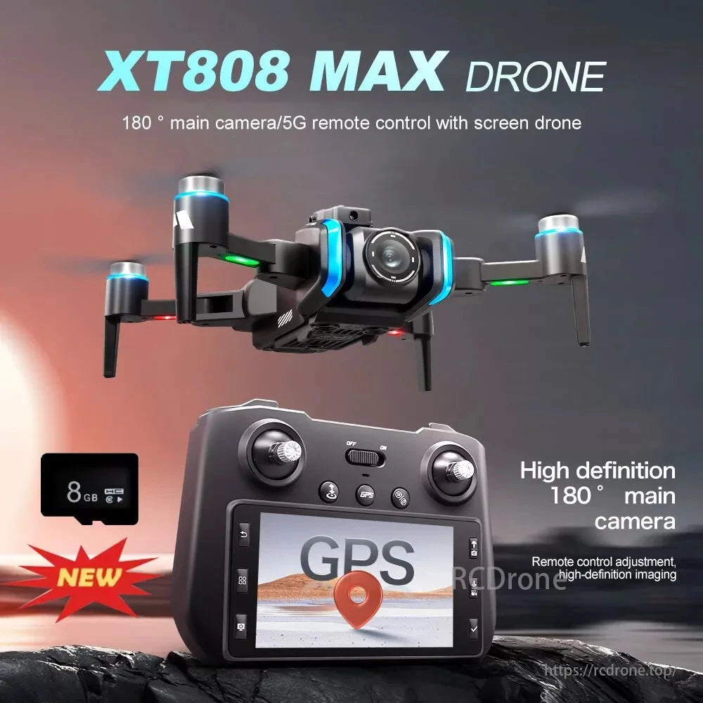LSRC XT808 GPS Drone - 720P Camera 1.2KM Flight Distance With 5.9 Inch ...