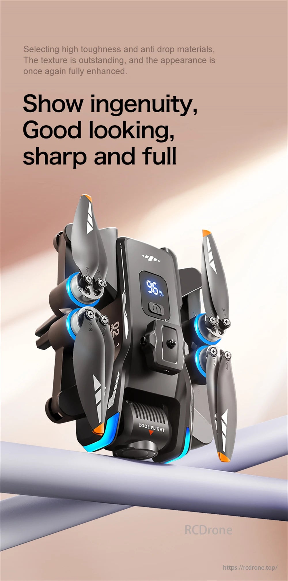 LSRC XT808 GPS Drone, High toughness and anti-drop materials improve texture, appearance, and durability while maintaining ingenuity and sharp design.