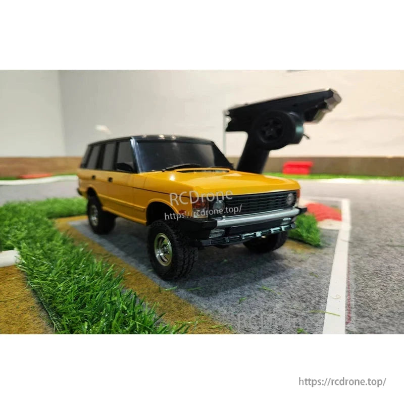 Landa LD18401 1/18 RC Car, Yellow 1/18 scale RC SUV with 4WD, 2.4G proportional control, ready-to-run off-road climber for rugged terrain adventures.