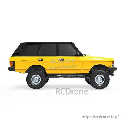 Landa LD18401 1/18 RC Car, Yellow 1/18 scale off-road RC SUV with 4WD, 2.4G control, black roof, rugged tires, ready-to-go.