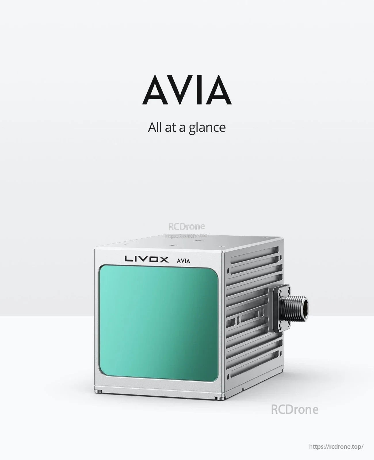 Livox Avia LiDAR Sensor (AVIA) compact lidar unit with Ethernet connector and teal front window