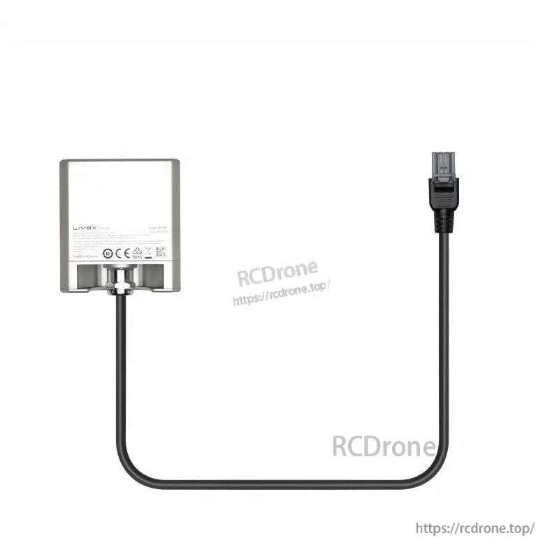 Livox MID-40 LiDAR Sensor rear view with specification label, cable strain relief, and Ethernet plug