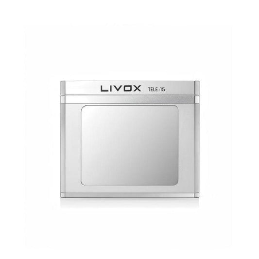 Livox TELE-15 LiDAR Sensor front view with Livox logo and square scanning window