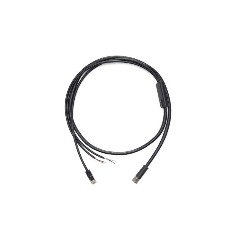 Livox three-wire aviation connector cable with USB plug, circular connector, and three stripped wire leads