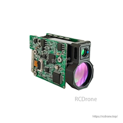Lumispot ELRF-C16: 1535nm eye-safe laser rangefinder with 3km range, ±1m accuracy, 1-10Hz rate, TTL/RS422 interfaces.