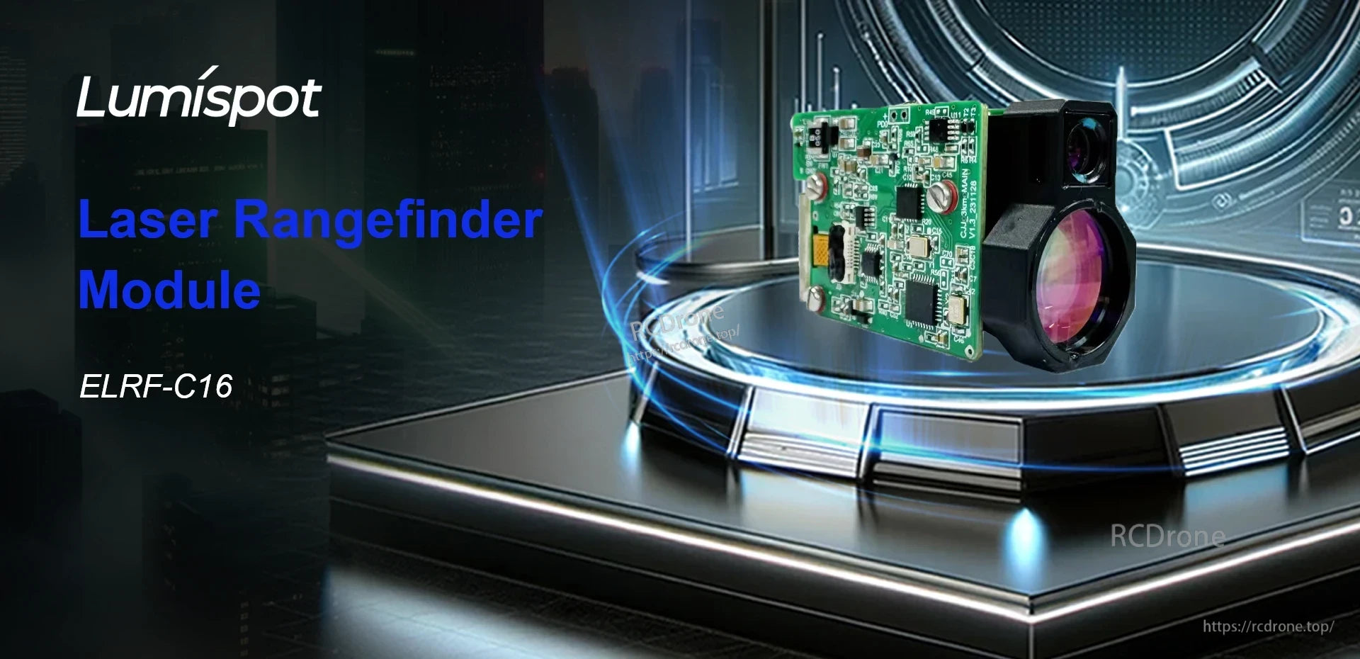 Lumispot ELRF-C16 Laser Rangefinder, Lumispot ELRF-C16 is a high-precision laser rangefinder module for accurate distance measurement.