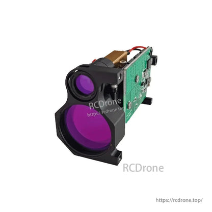 Lumispot ELRF-H25: 1535 nm Class 1 laser rangefinder with 8 km range, ±1 m accuracy, 1–10 Hz TOF, outputs via RS422/TTL/CAN.