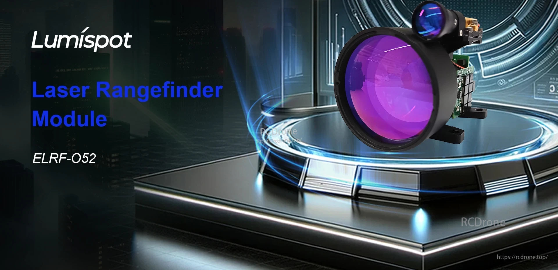 Lumispot ELRF-O52 Laser Distance, The ELRF-O52 module is a long-range TOF laser rangefinder with Class 1 eye safety, accuracy, and adjustability.