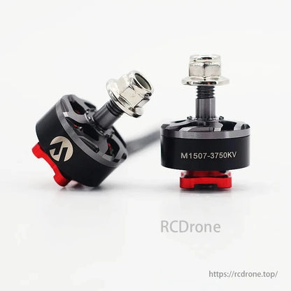 M1507 2700KV 4-6S / 3750KV 3-4S Brushless Motor, M1507 brushless motor for 3-inch FPV drones, 2700KV (4-6S) or 3750KV (3-4S), black with red accents.