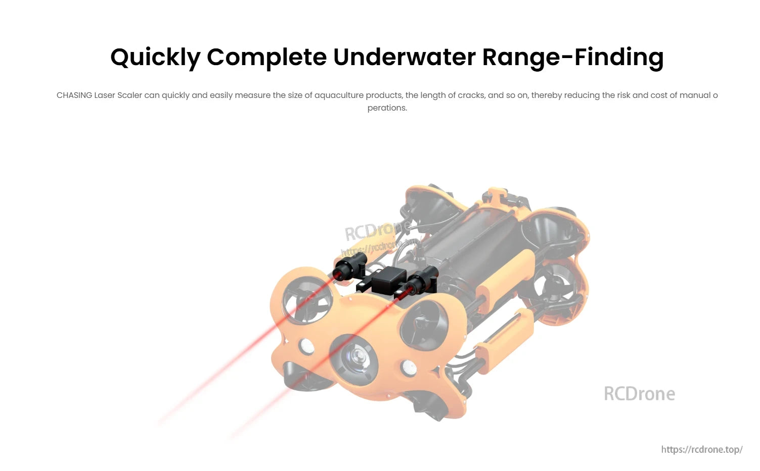 M2 Laser Scaler, Underwater laser scaler reduces manual risk and cost by quickly measuring aquaculture product sizes and crack lengths.