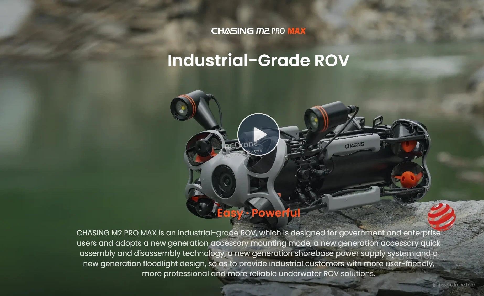 M2 Pro Max Underwater ROV, The CHASING M2 PRO MAX is a durable, high-performance industrial ROV with advanced features for reliable, user-friendly underwater operations in harsh conditions.