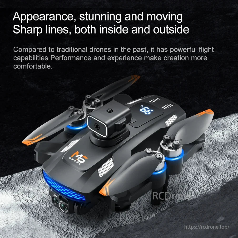 M6 Drone, Stunning drone with sharp lines, powerful flight capabilities, and comfortable creation experience.