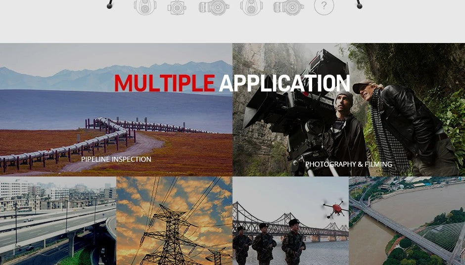 T-Motor T-Drone M690A Industrial Drone - 4 Axis 1kg Payload 71 Minutes Long Flight Time 10KM Distance UAV Drone for Industrial Applications Frame+T-MOTOR power system 9 T-Motor T-Drone, MULTIPLE APPLICATION PIPELINE INSPECTION PHOTOGR