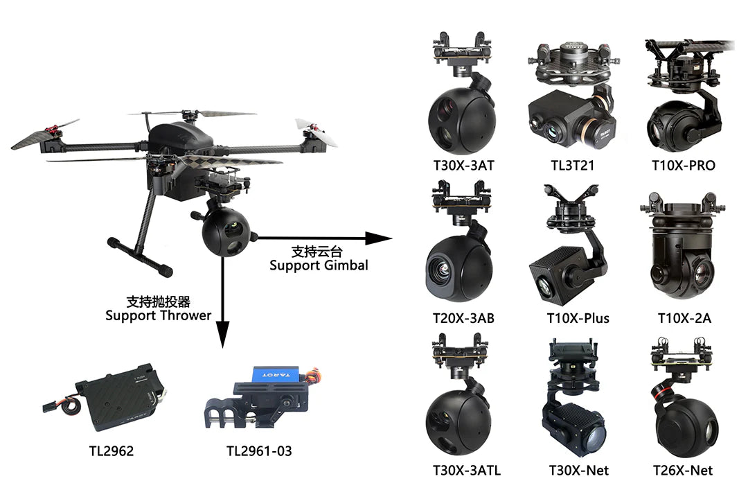 Tarot M690A, Tarot M690 Drone: High-performance drone with advanced features like gimbal system for stabilized photography and video capture.