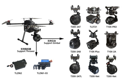 Tarot M690A Industrial Drone features a 1KG payload capacity and durable aluminum frame, suitable for surveying, mapping, and inspection.