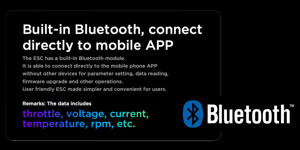 Hobbywing Ezrun MAX6 G2 Combo - EzRun 4990/5690 SD G2 Motor with Ezrun Max6 G2 ESC for RC Car Truck 7 Hobbywing Ezrun MAX6 G2 Combo, the ESC has a built-in Bluetooth module: it can connect directly to the mobile