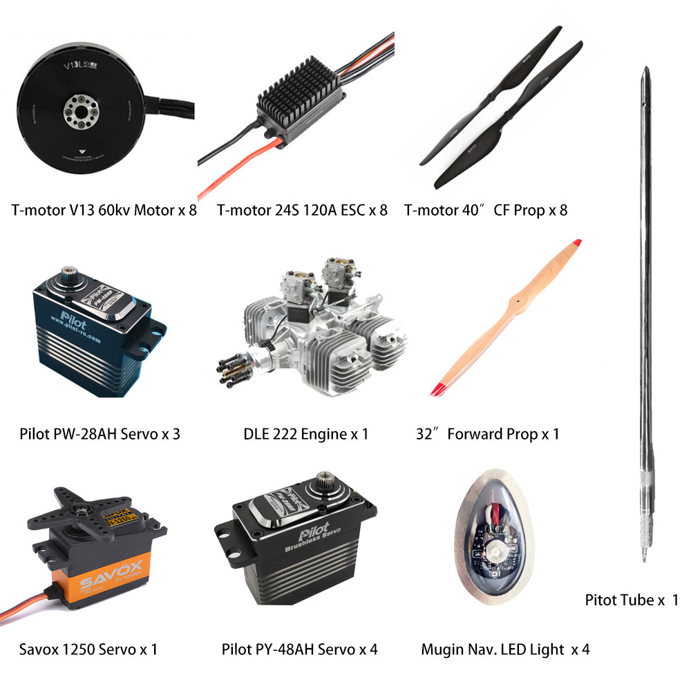 Gasoline Power Package for Mugin 5000 VTOL w/ 8 Motors